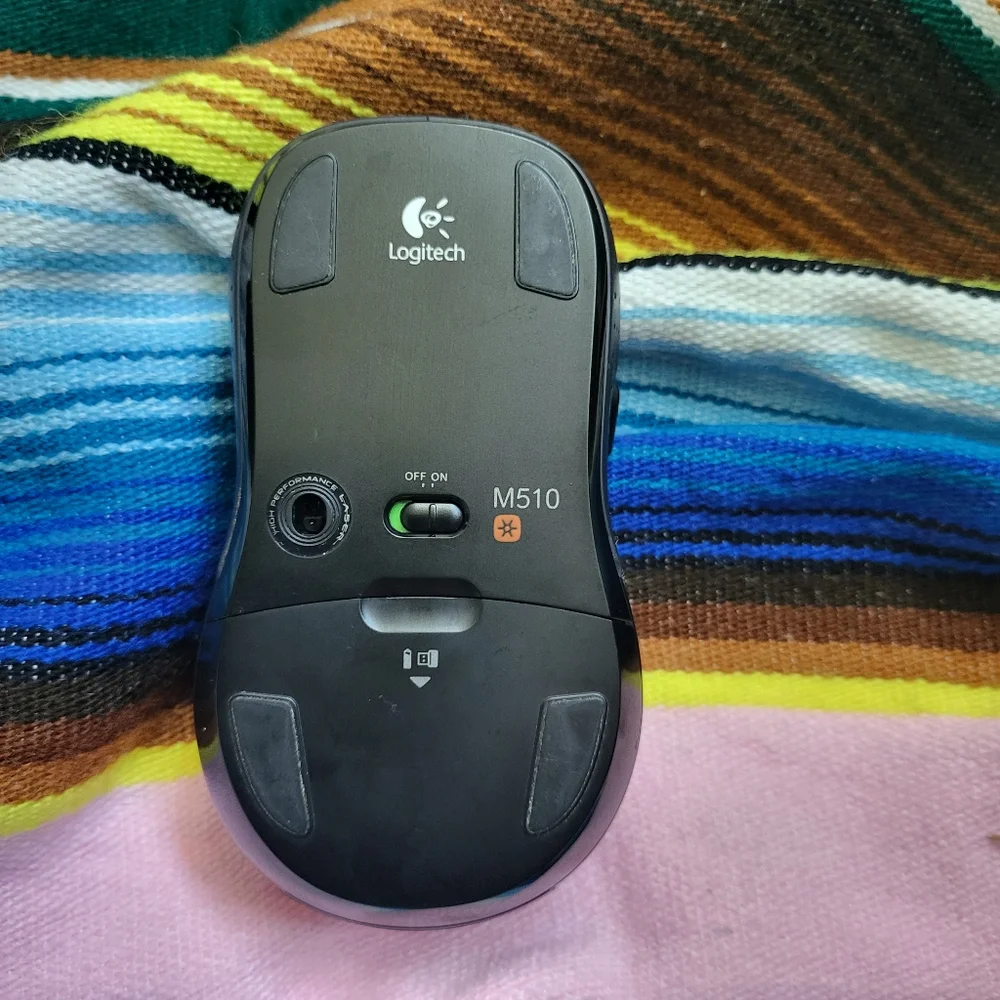 Logitech Black M510 Wireless Bluetooth Mouse with Padded Mesh Case